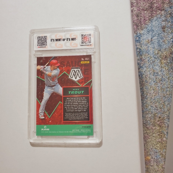 Mike Trout Panini Mosaic Hot Sauce Insert Graded 10 Gem Mint CG LA Angels 💎 - Picture 3 of 3